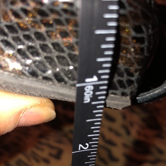 Lovely People  size 10 black suede strappy slingback platforms reptile heel - Picture 9 of 12